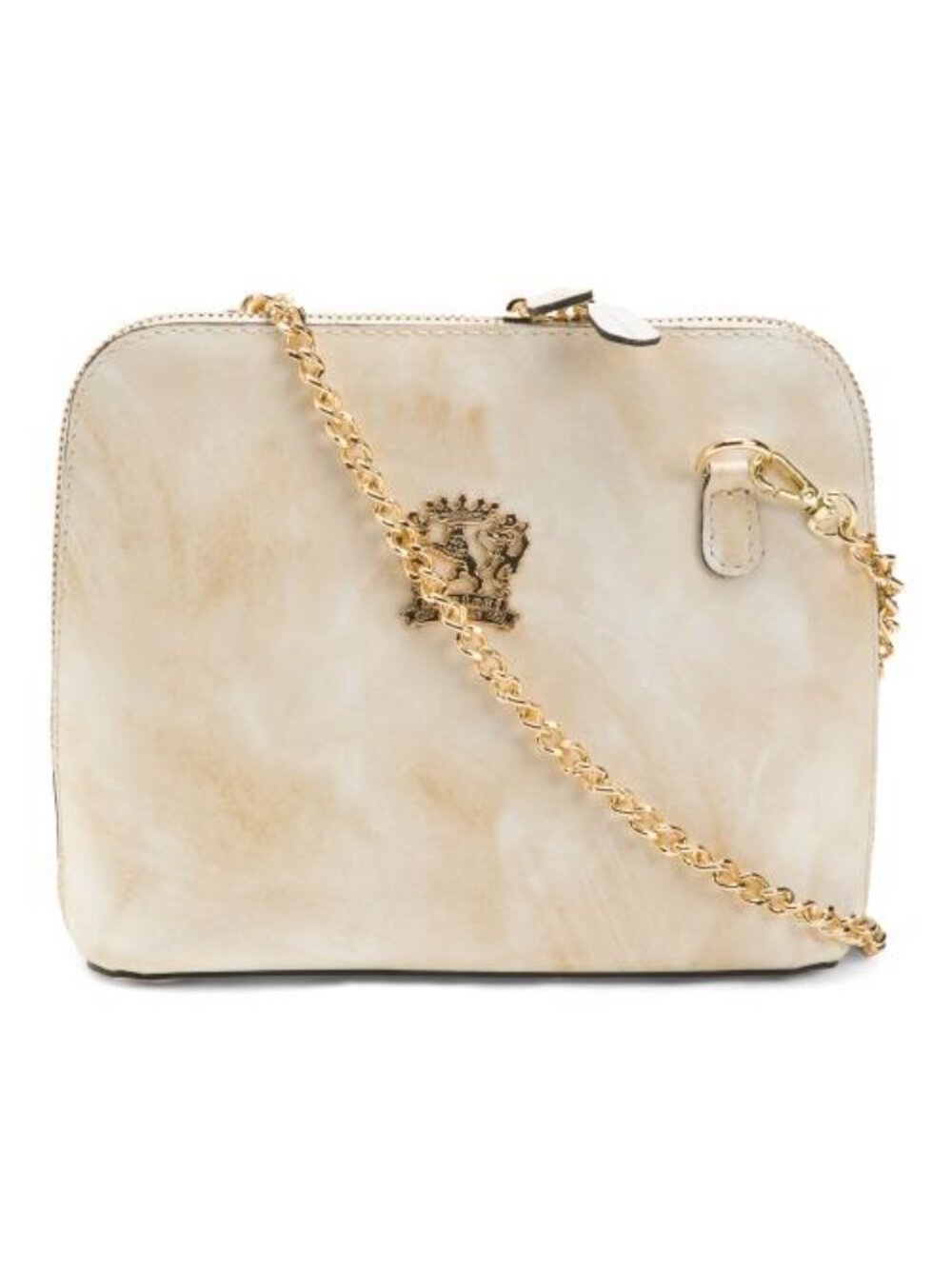 PRATESI Made In Italy Leather Radica Dome Crossbody